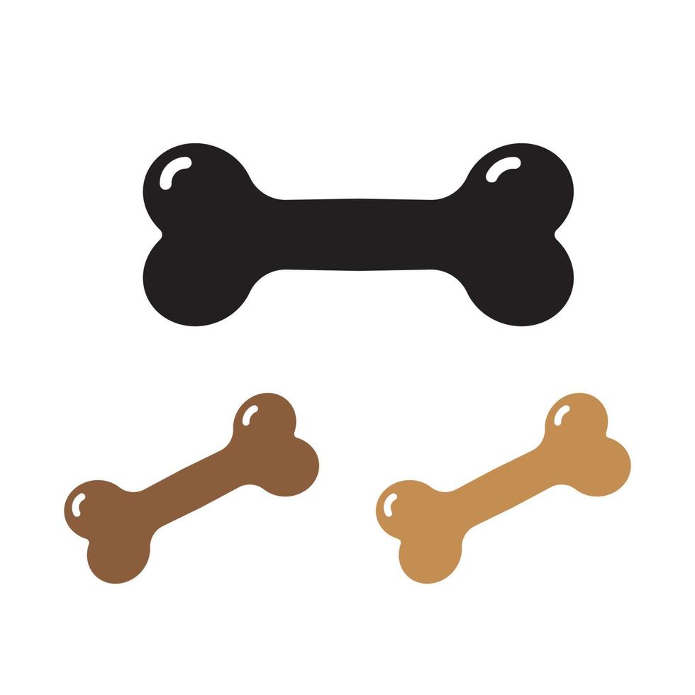 Dog bone icon isolated flat design vector illustration.