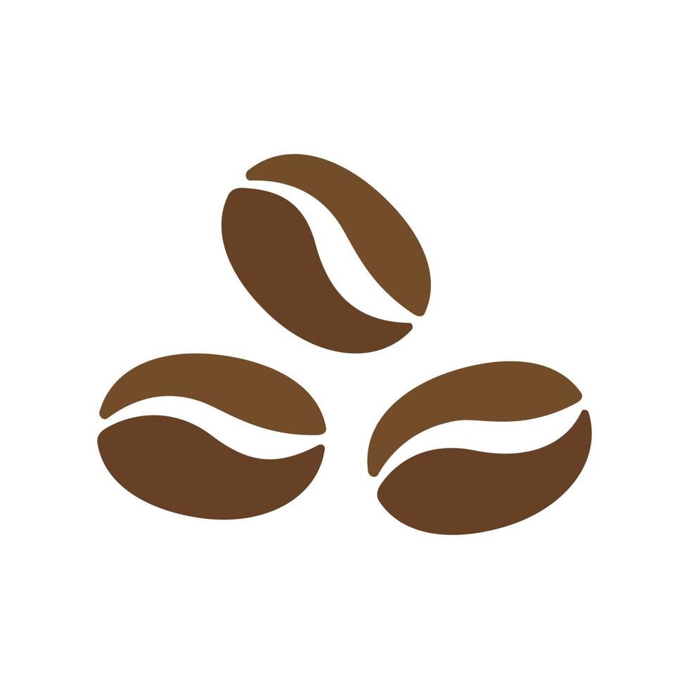 café frijoles icono aislado plano diseño vector ilustración.