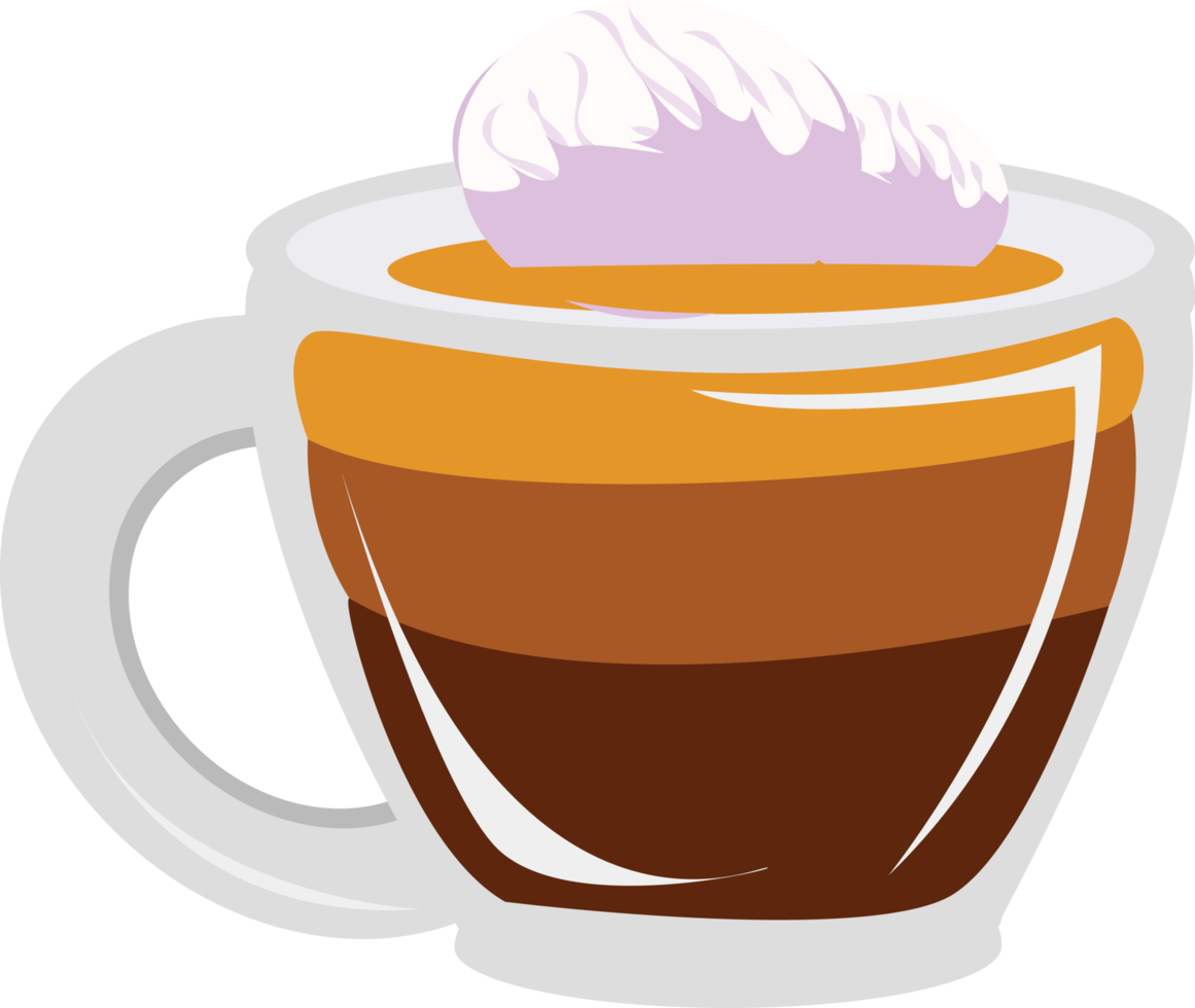 glasiert Kaffee Getränke, Espresso Plus Eis Sahne auf oben png