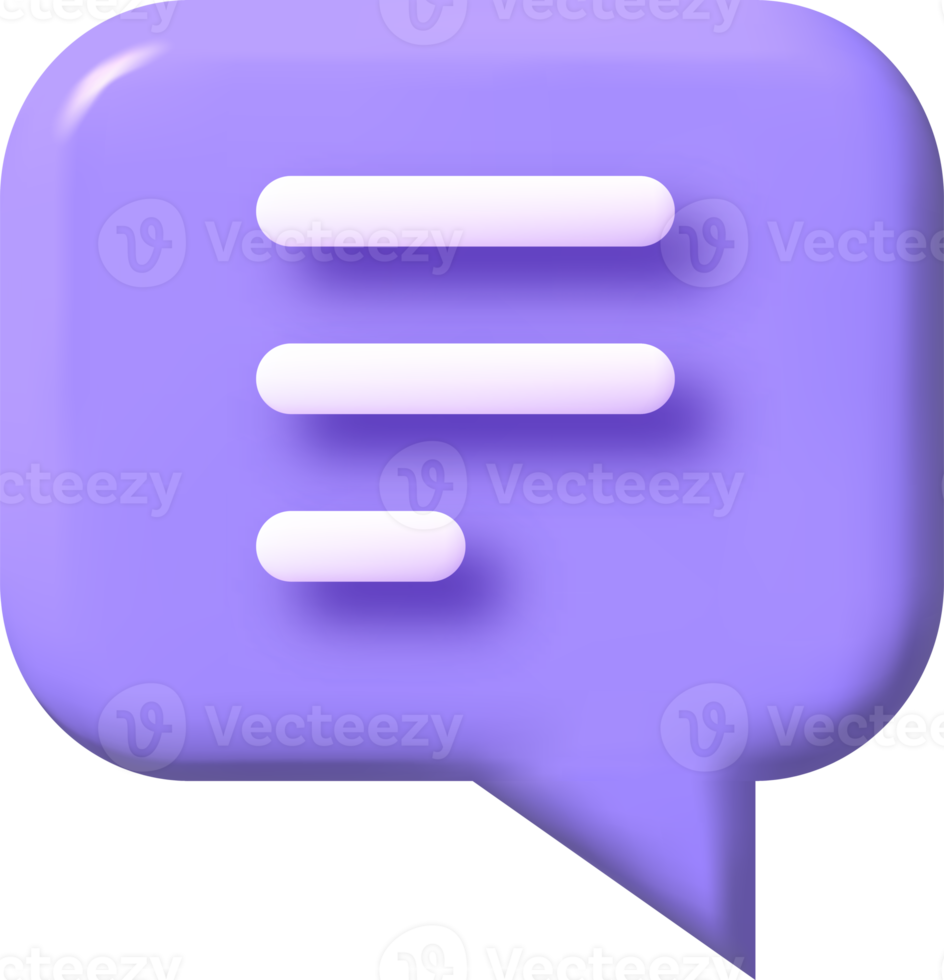 speech bubble 3d icon, illustration, communication dialog bubble. png