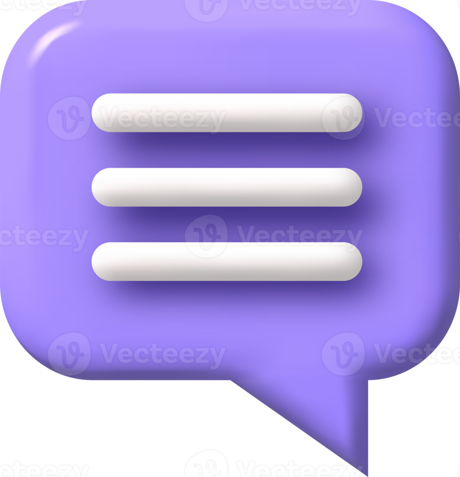 speech bubble 3d icon, illustration, communication dialog bubble. png