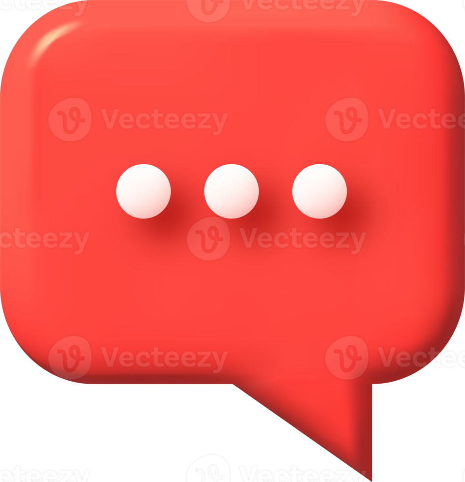 speech bubble 3d icon, illustration, communication dialog bubble. png