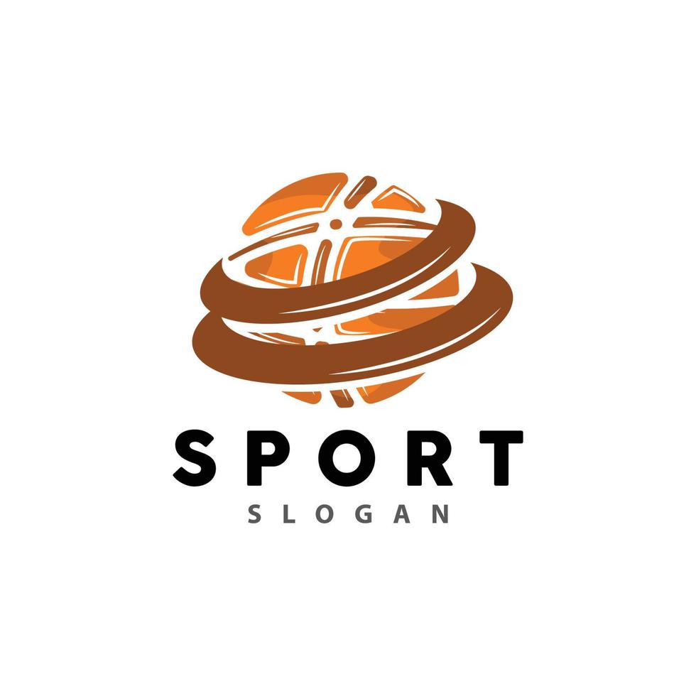Sport Logo, Basketball Logo Vector, Simple Minimalist Design, Icon