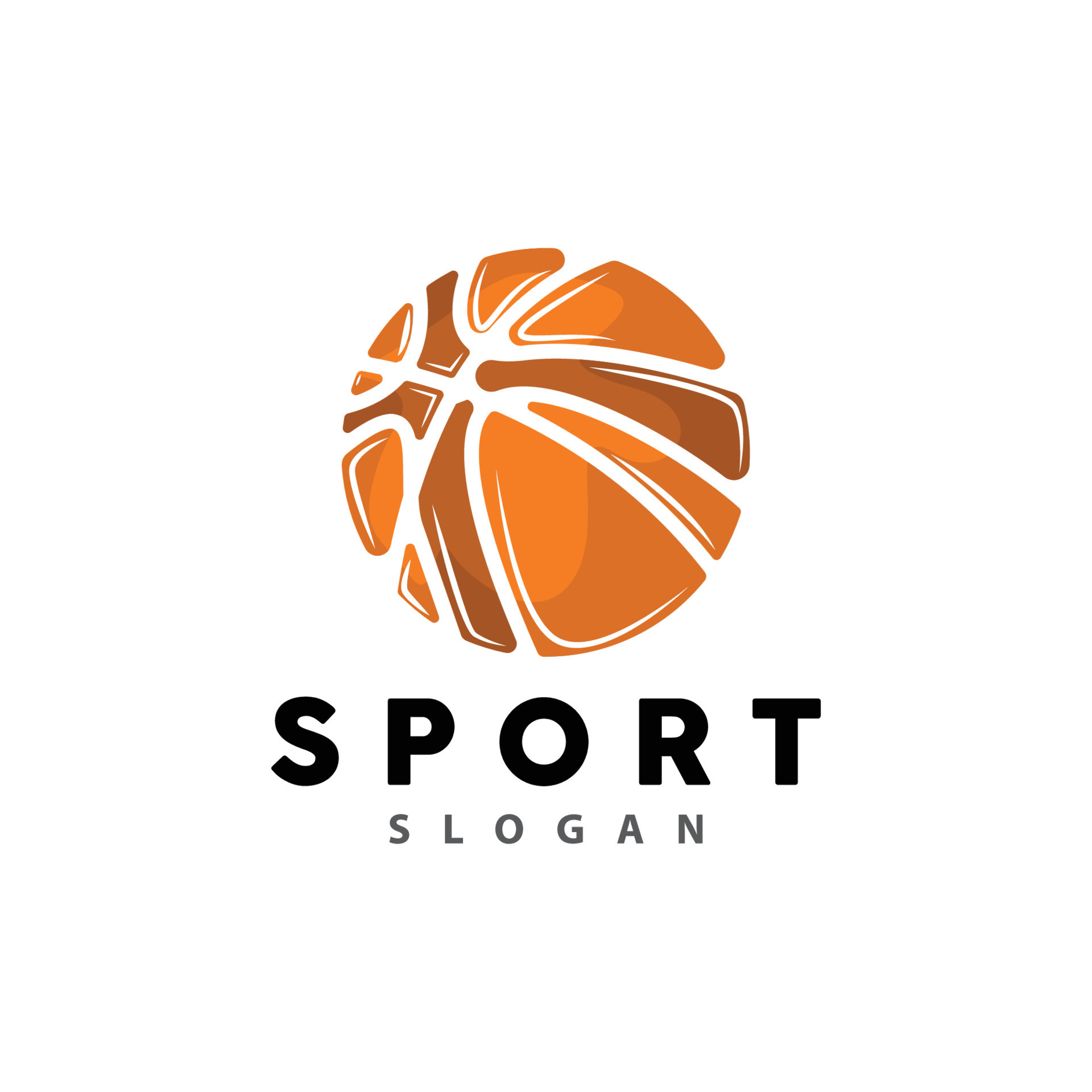 Sport Logo, Basketball Logo Vector, Simple Minimalist Design, Icon ...