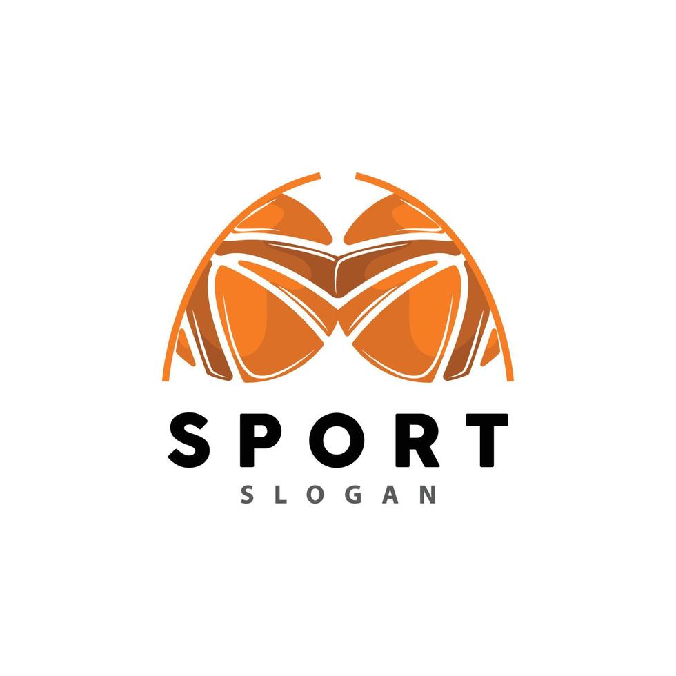 Sport Logo, Basketball Logo Vector, Simple Minimalist Design, Icon, Symbol, Illustration vector