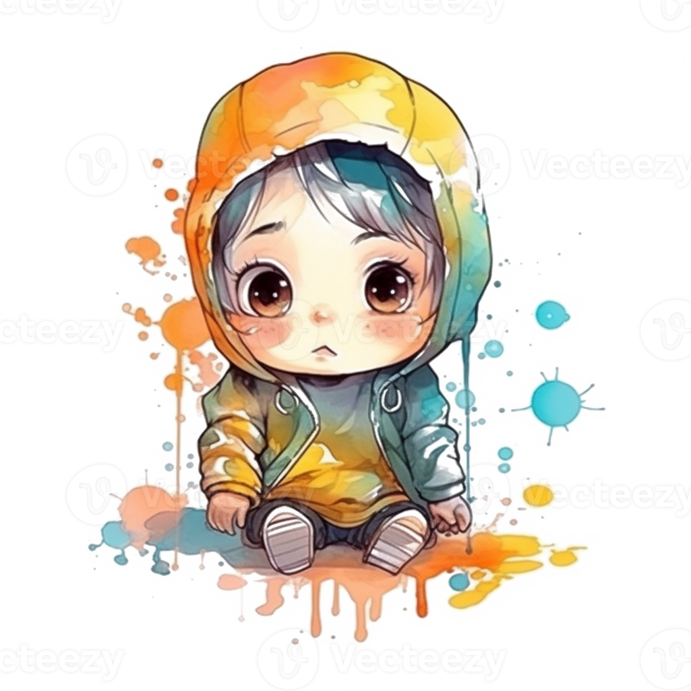 Cute Baby Watercolor png