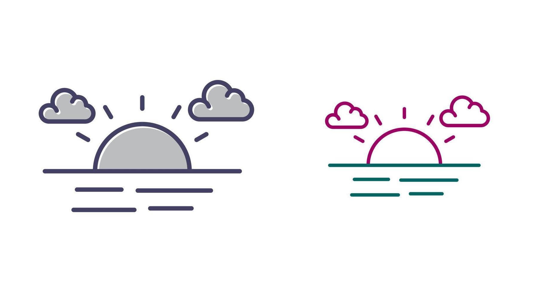 Sunset Vector Icon