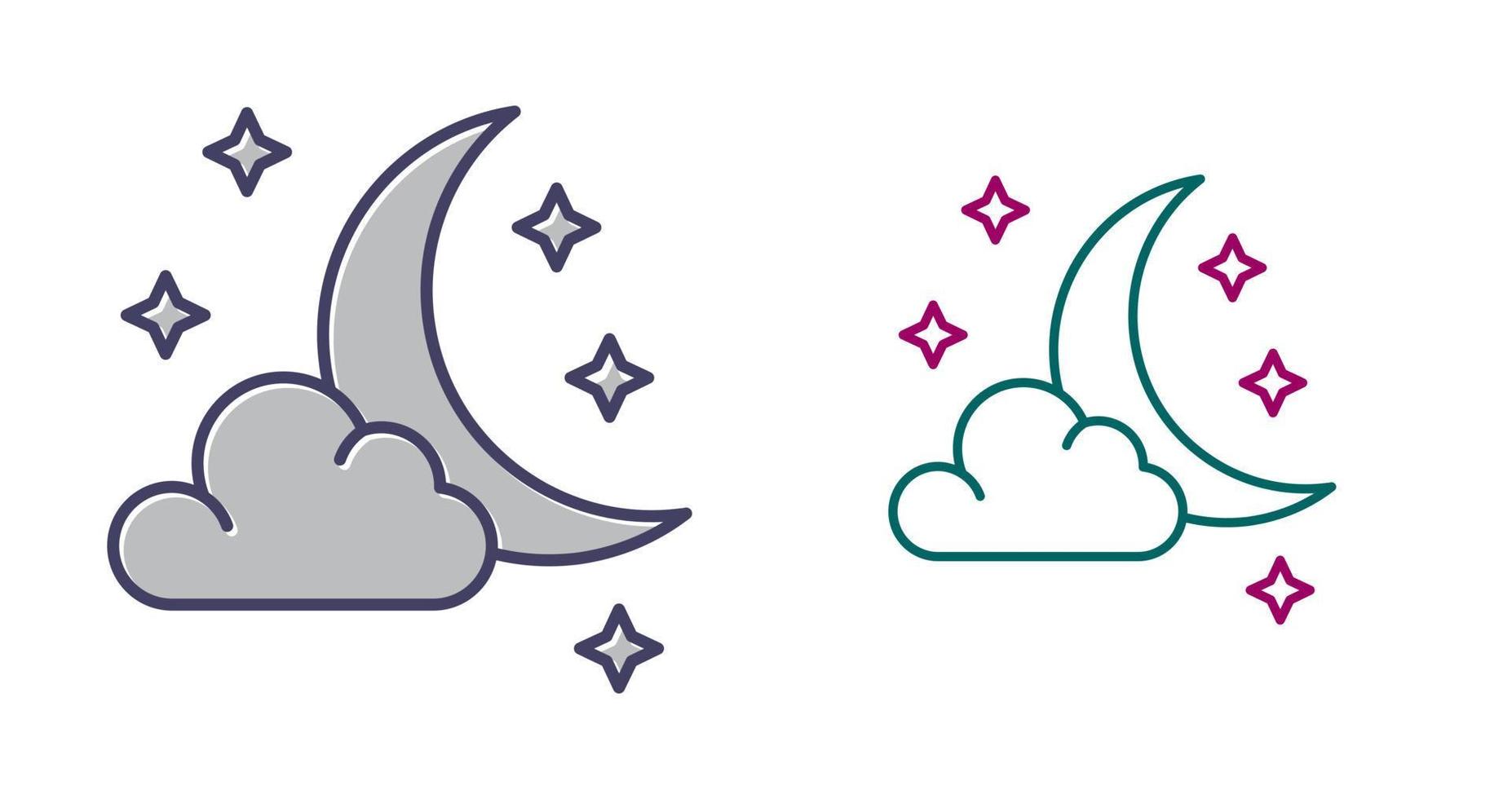 Starry Night Vector Icon