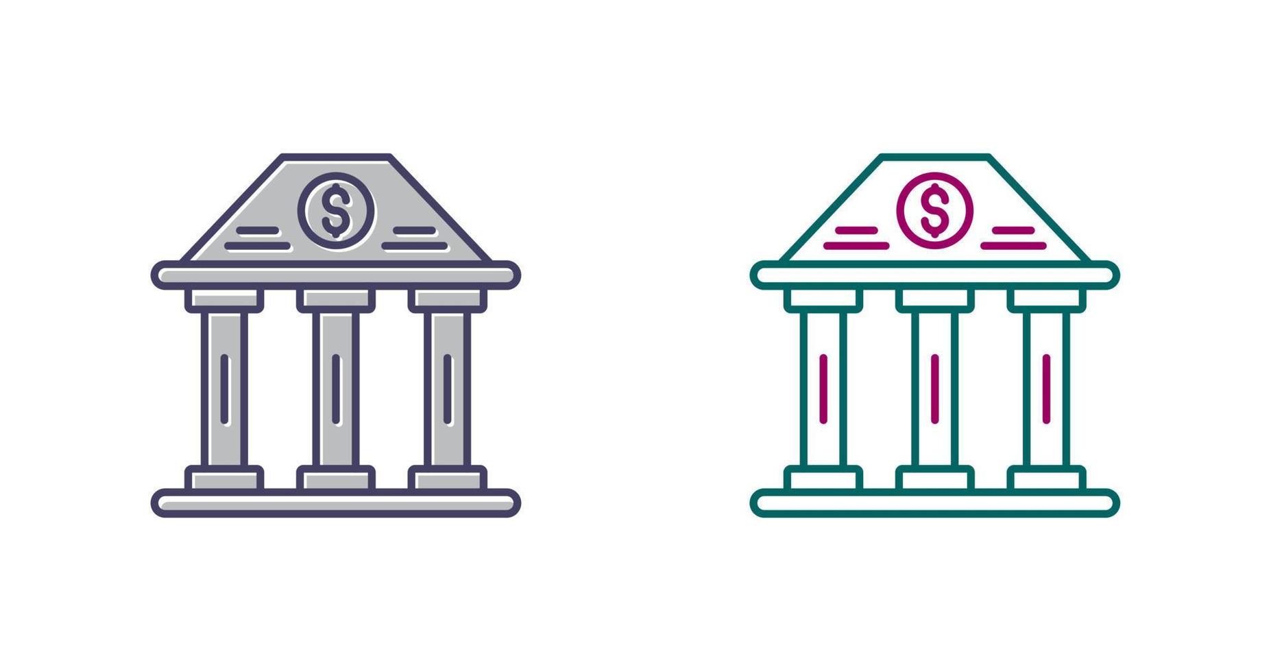 Bank Building Vector Icon