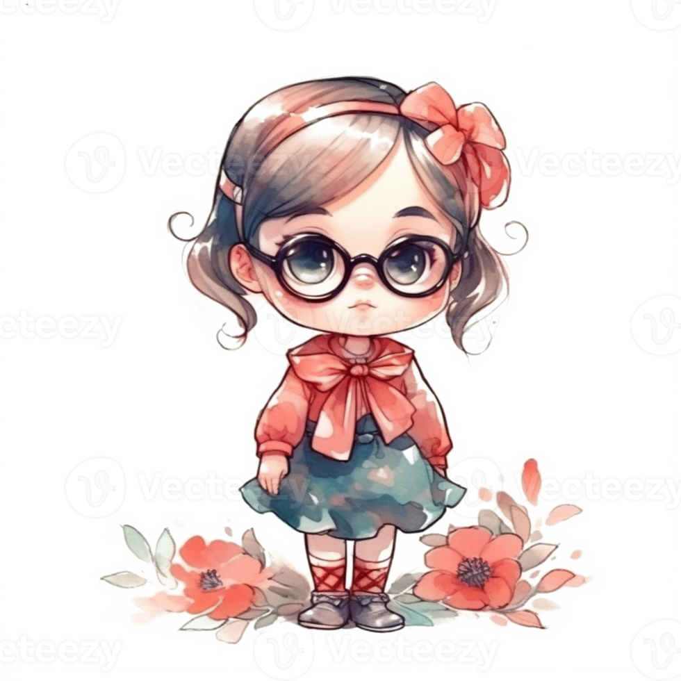 Chibi cute little girl png