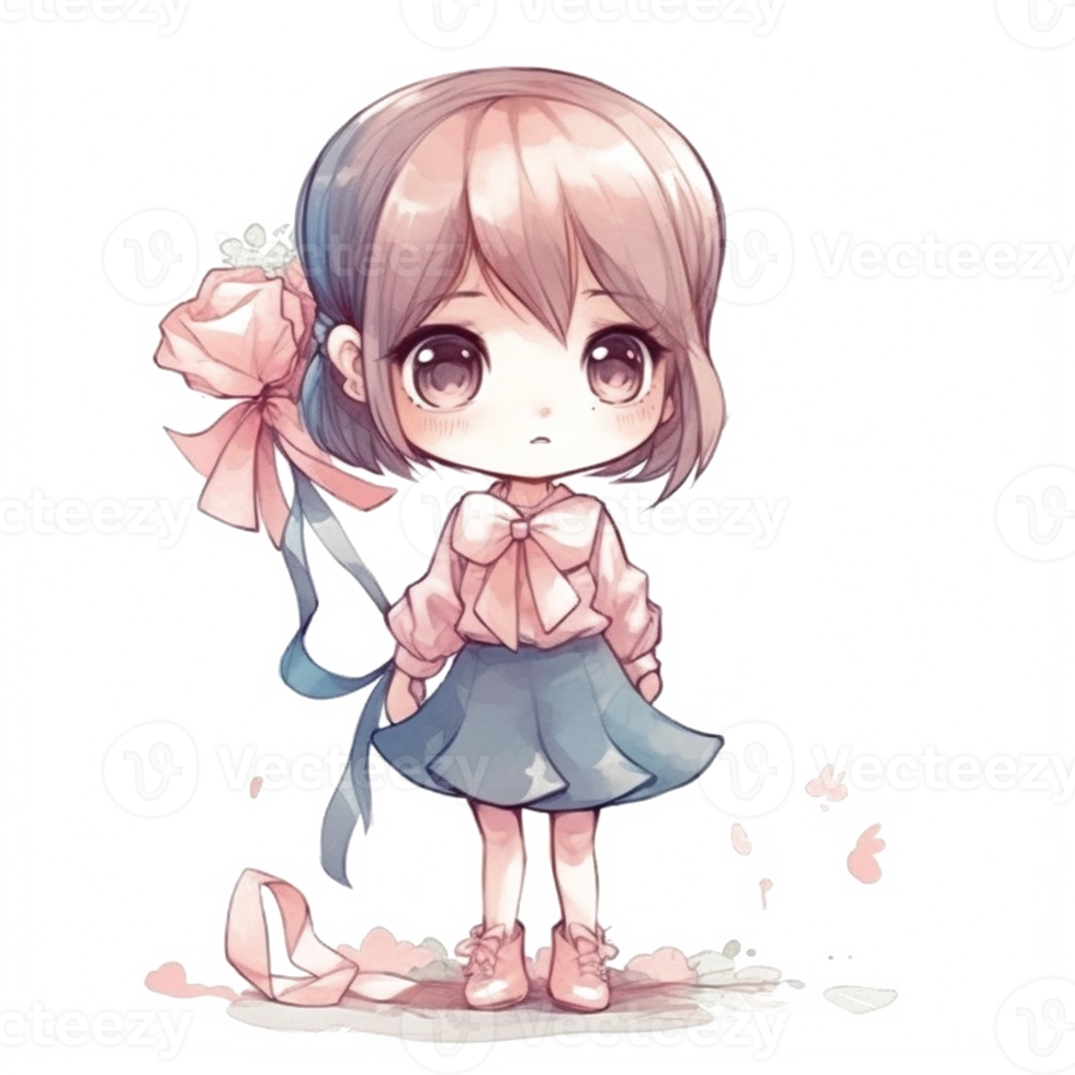 Chibi süß wenig Mädchen png