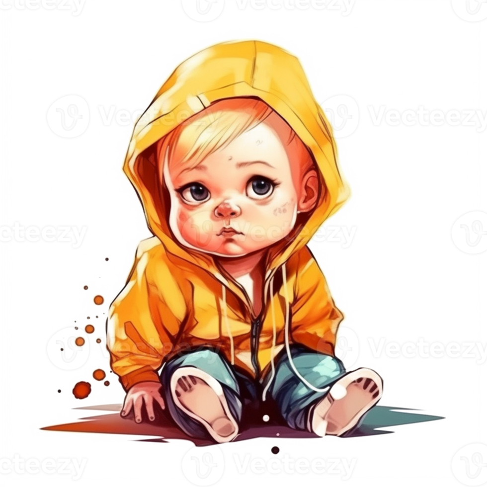 Cute Baby Watercolor png