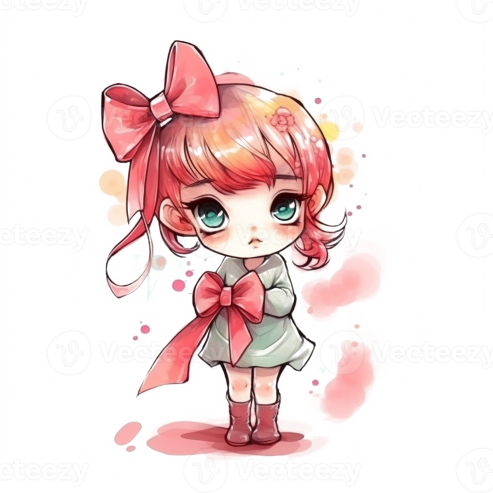 Chibi cute little girl png