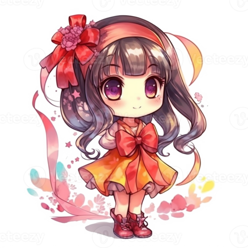 Chibi cute little girl png
