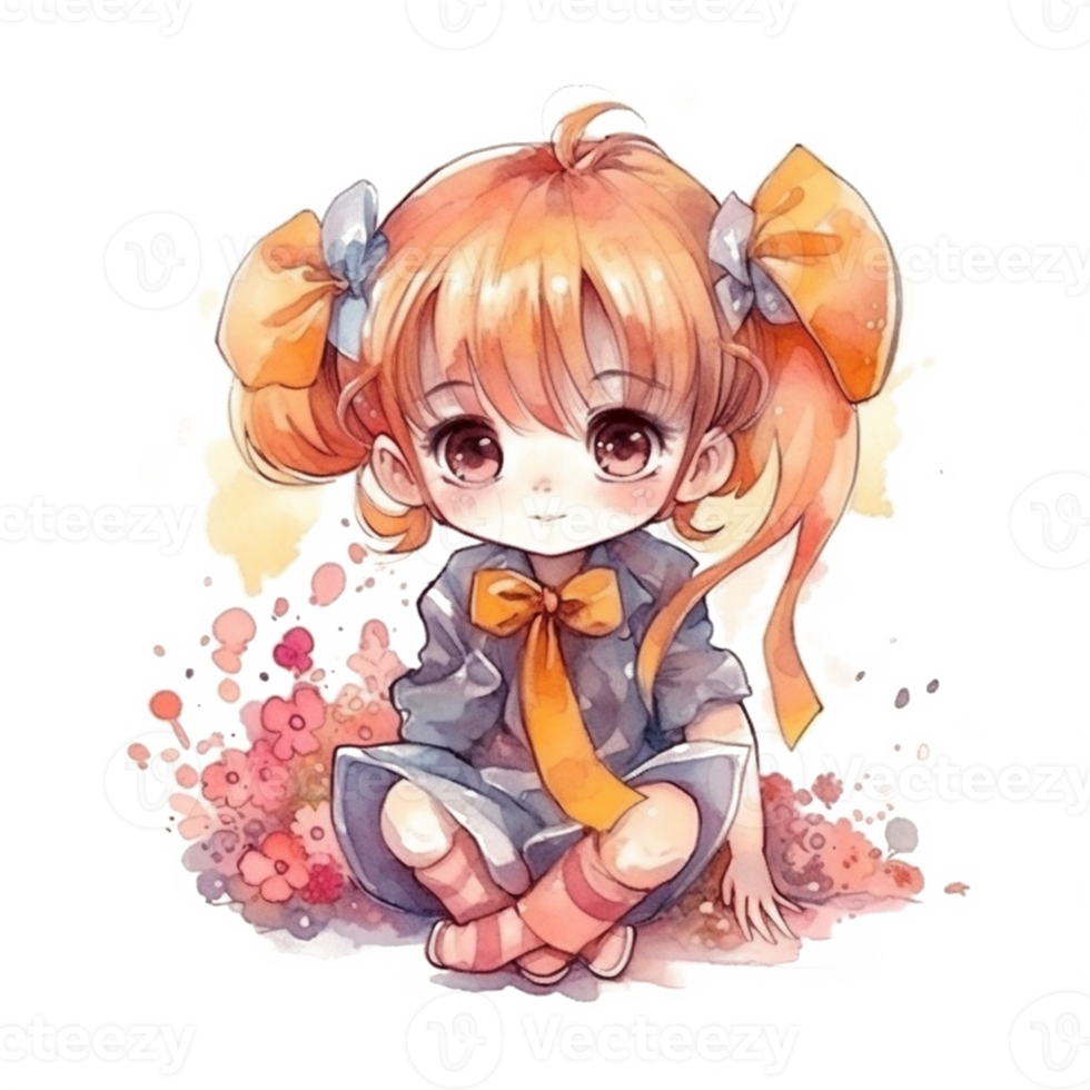 chibi mignonne peu fille png