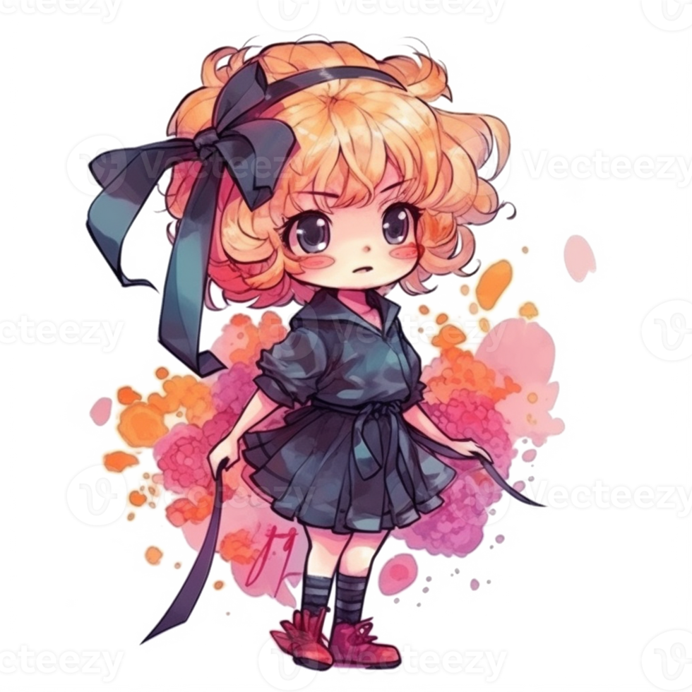 chibi fofa pequeno menina png