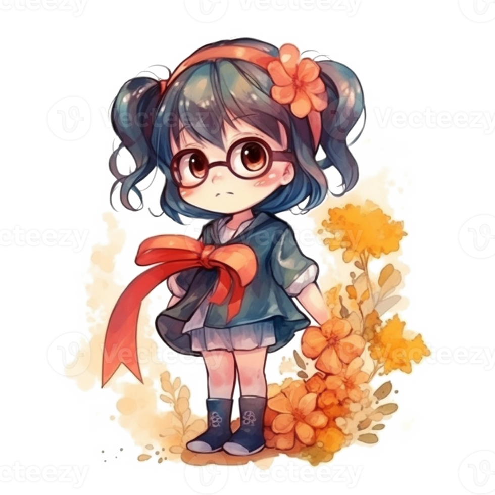 Chibi cute little girl png