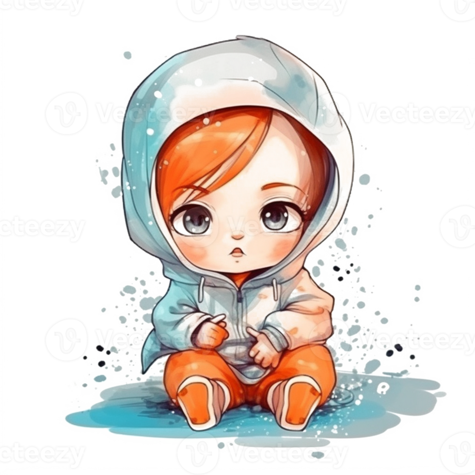 Cute Baby Watercolor png