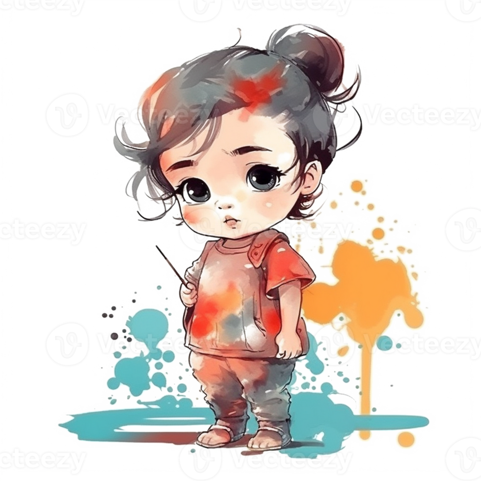 Cute Baby Watercolor png