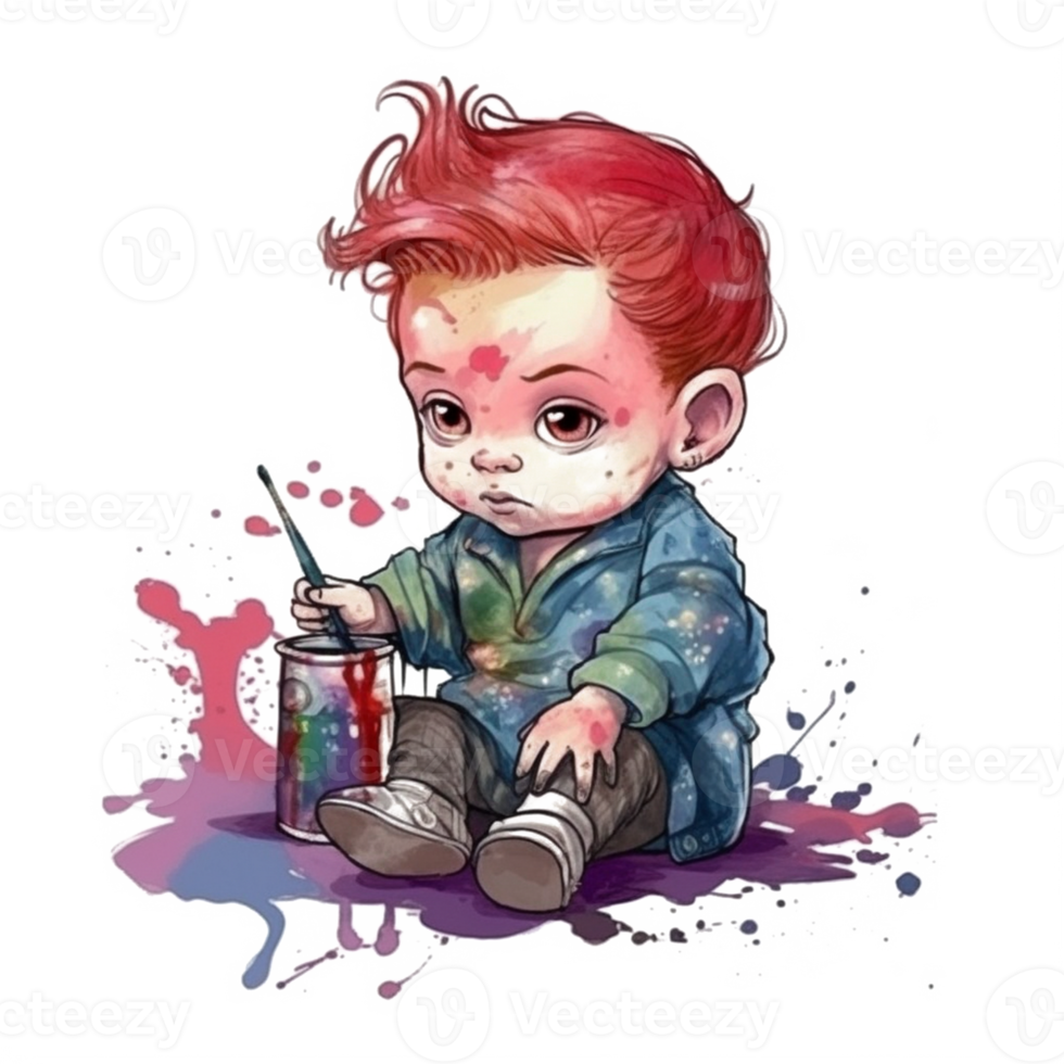 Cute Baby Watercolor png