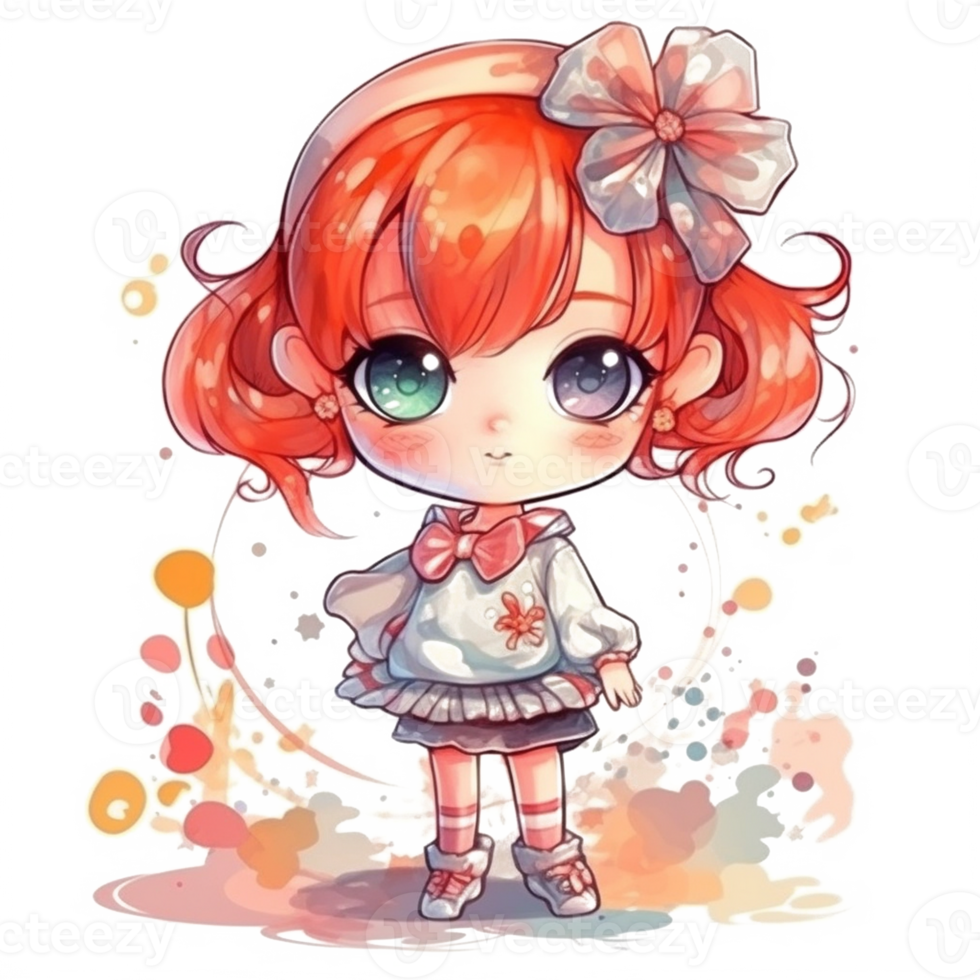 Chibi cute little girl png