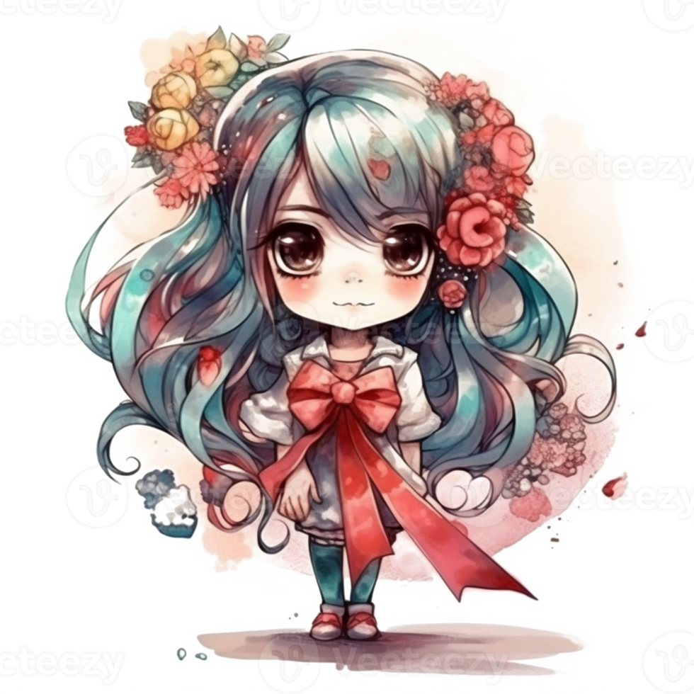 Chibi cute little girl png