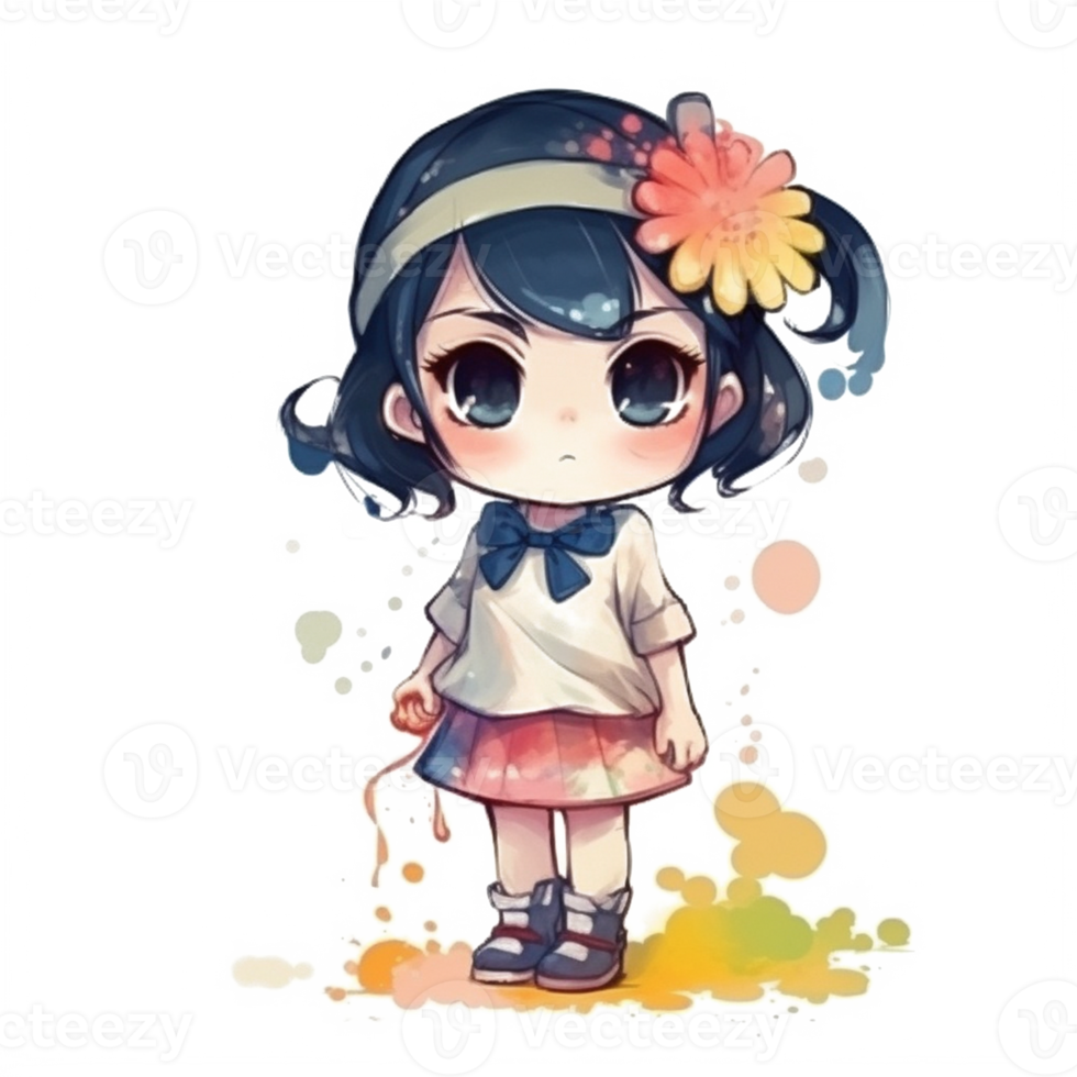 Chibi cute little girl png