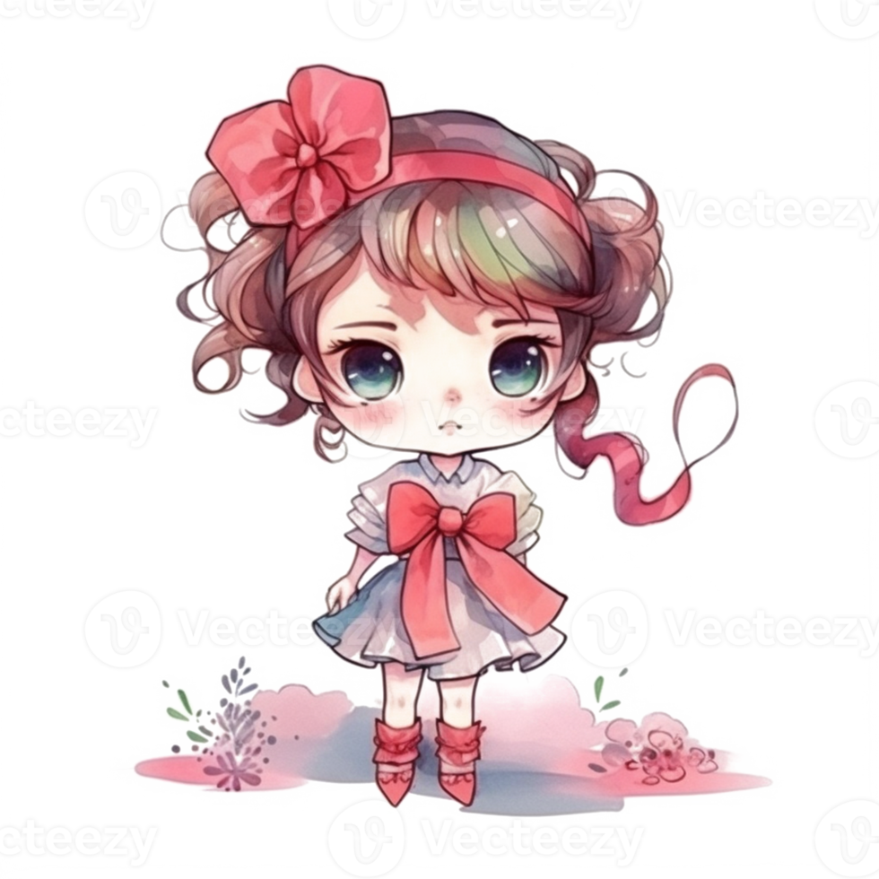 Chibi cute little girl png