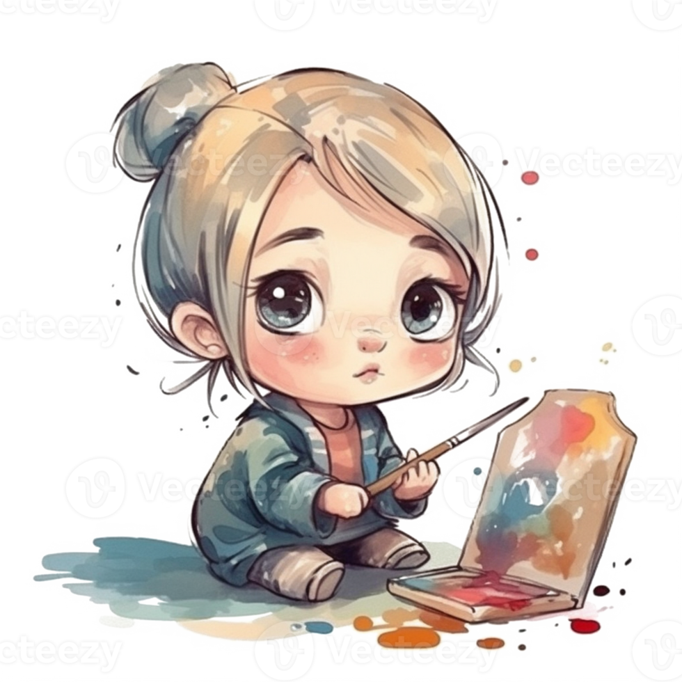 Cute Baby Watercolor png