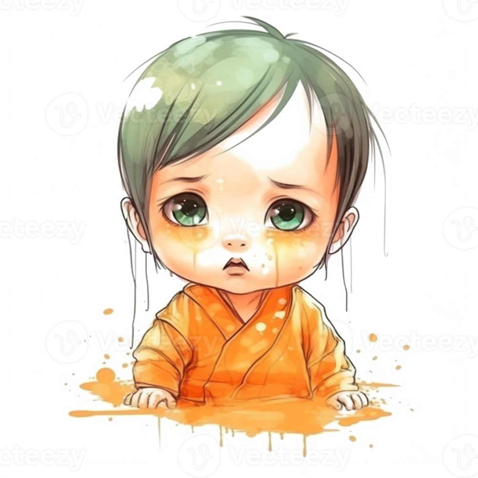 Cute Baby Watercolor png