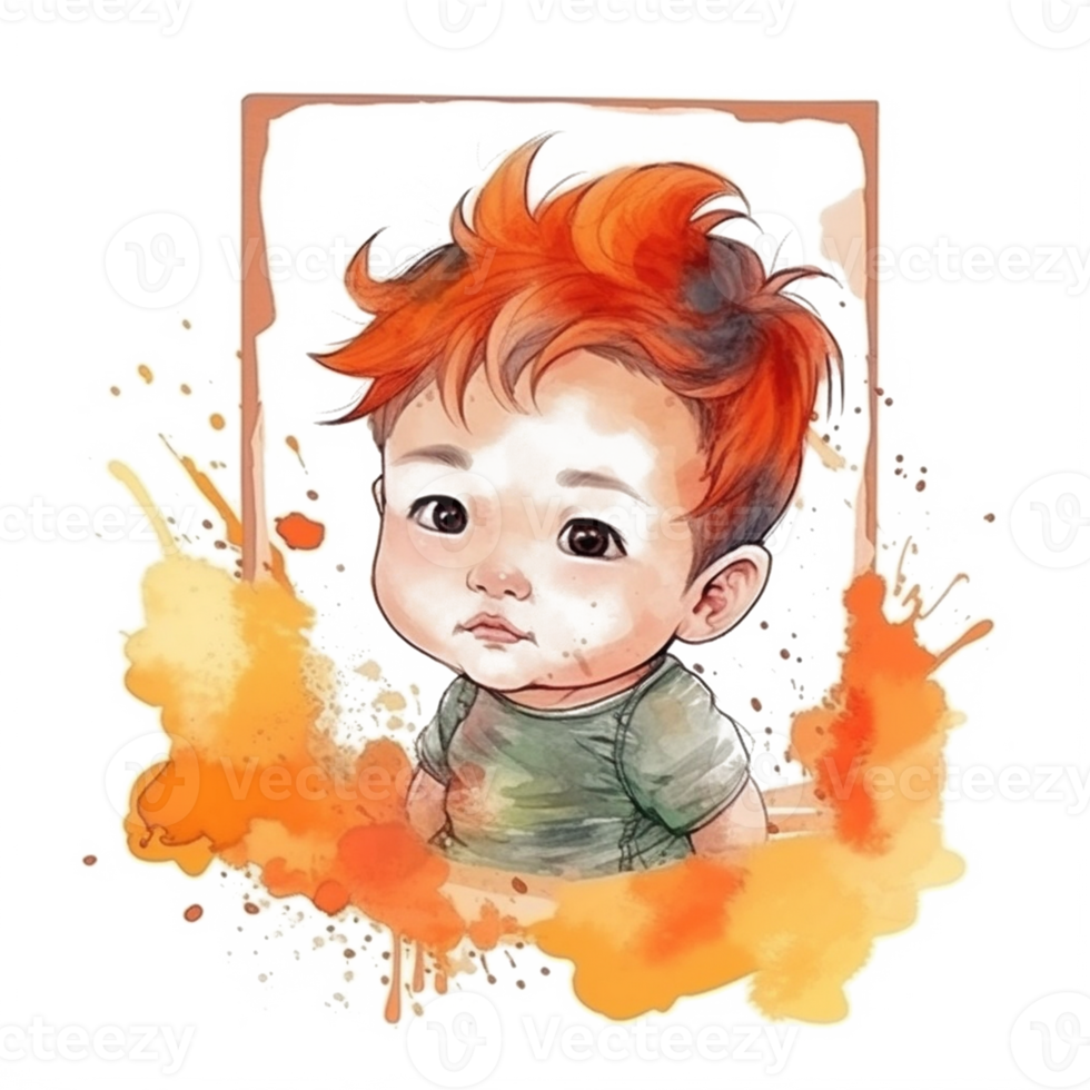 Cute Baby Watercolor png