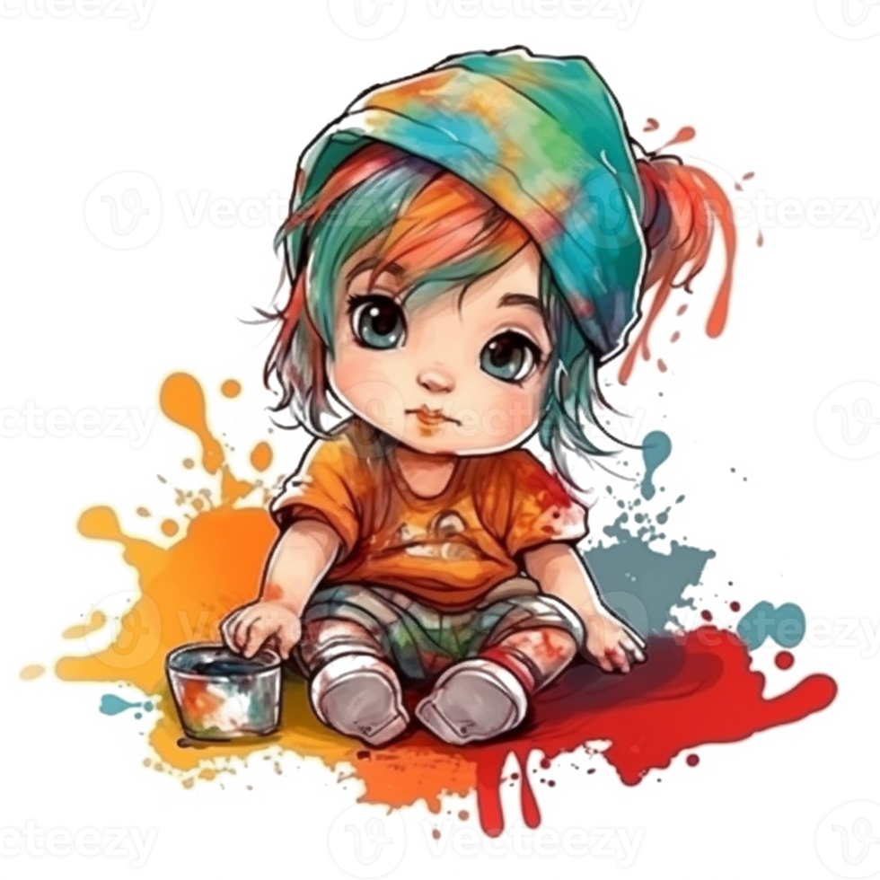 Cute Baby Watercolor png