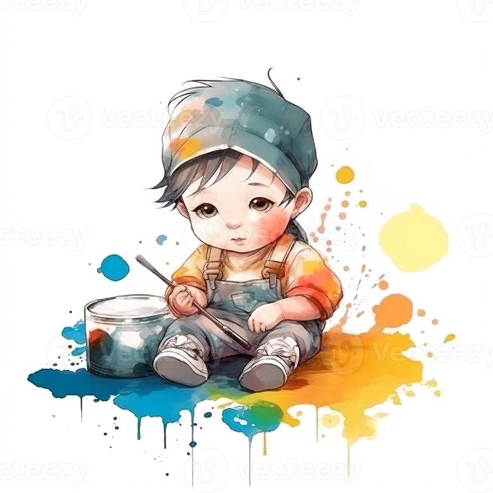 süß Baby Aquarell png