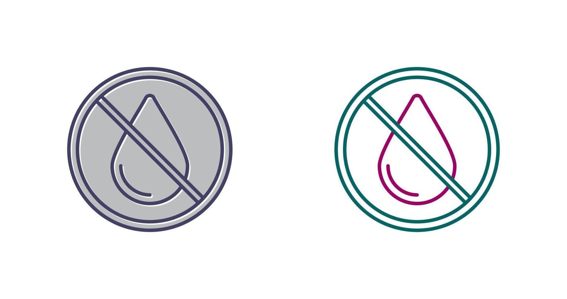 No Water Vector Icon