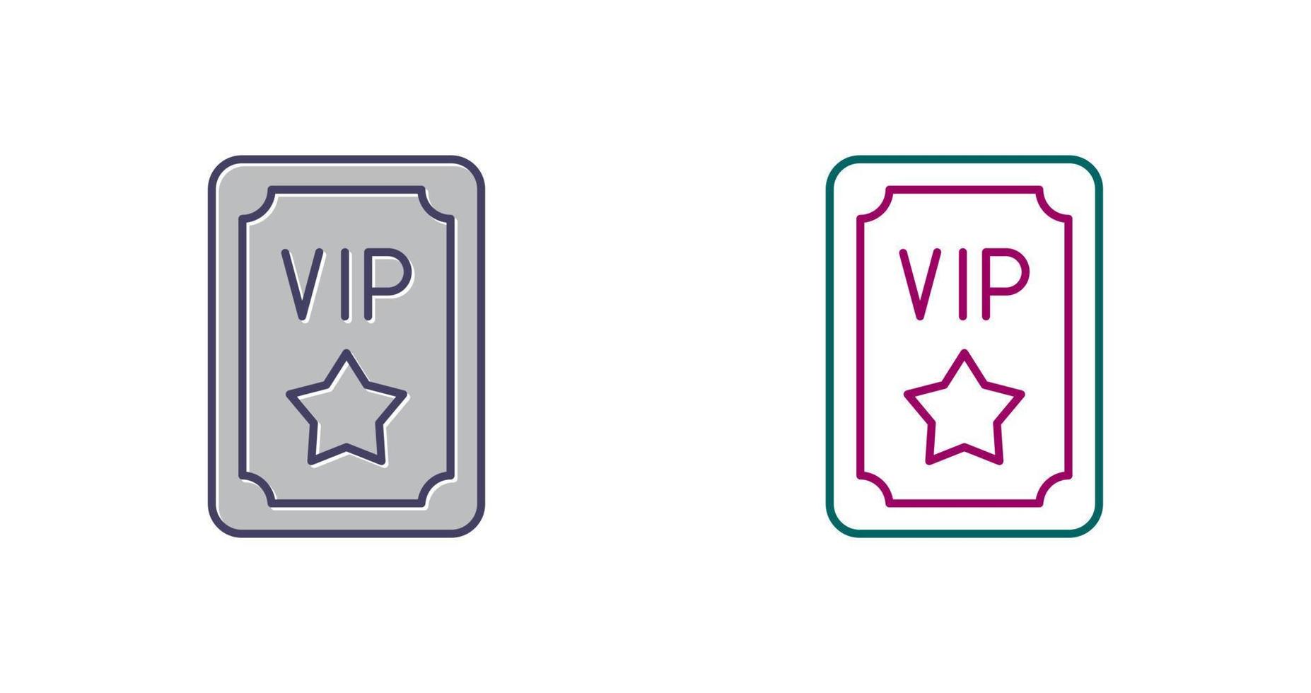 icono de vector de pase vip