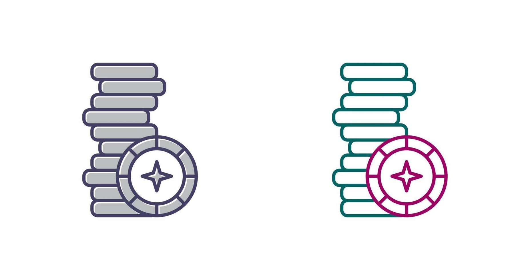 Poker Chips Vector Icon