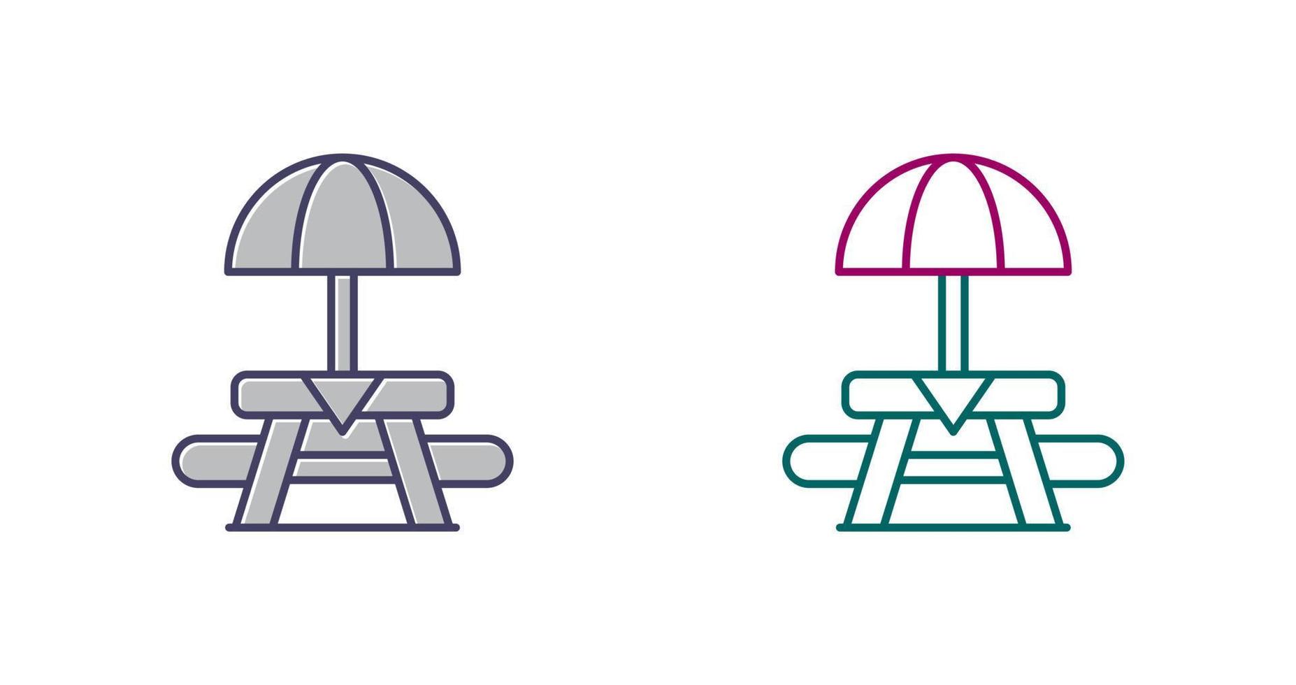 Picnic Table Vector Icon