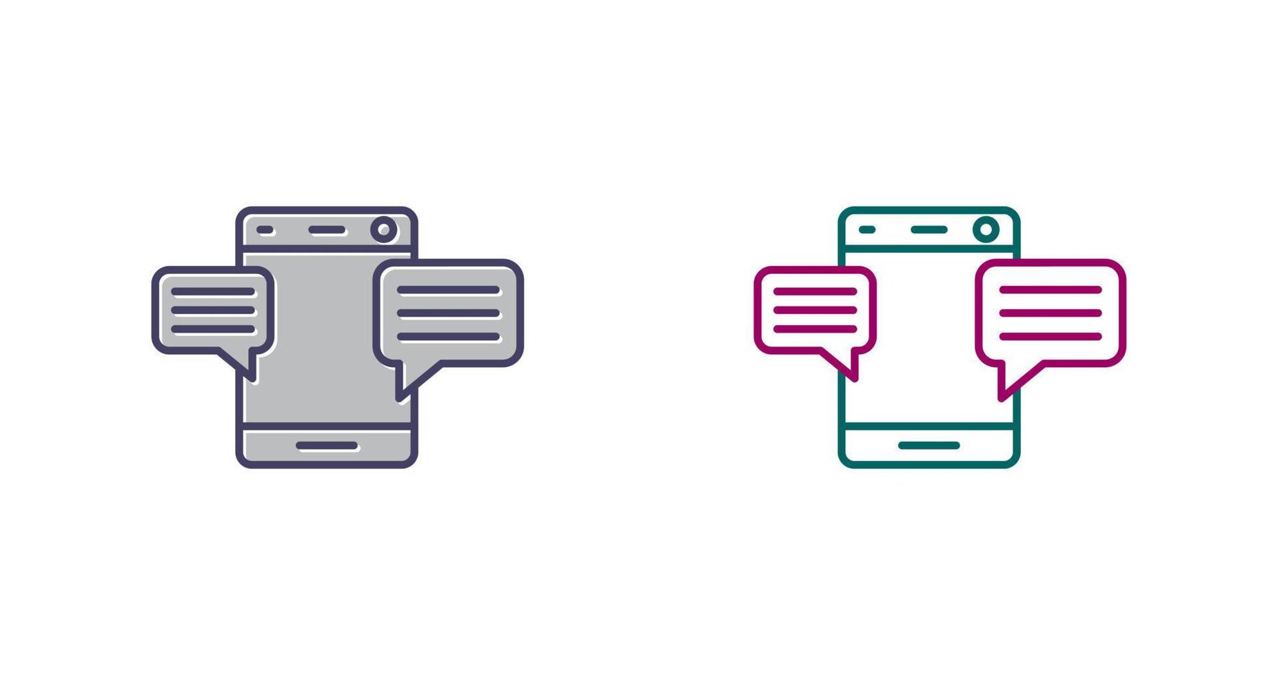 Mobile Chat Vector Icon