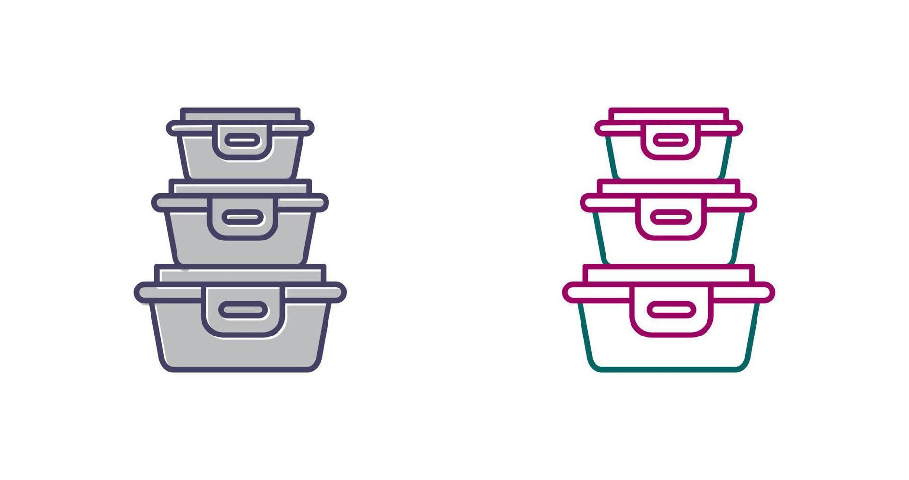 Plastic Food Container Vector Icon