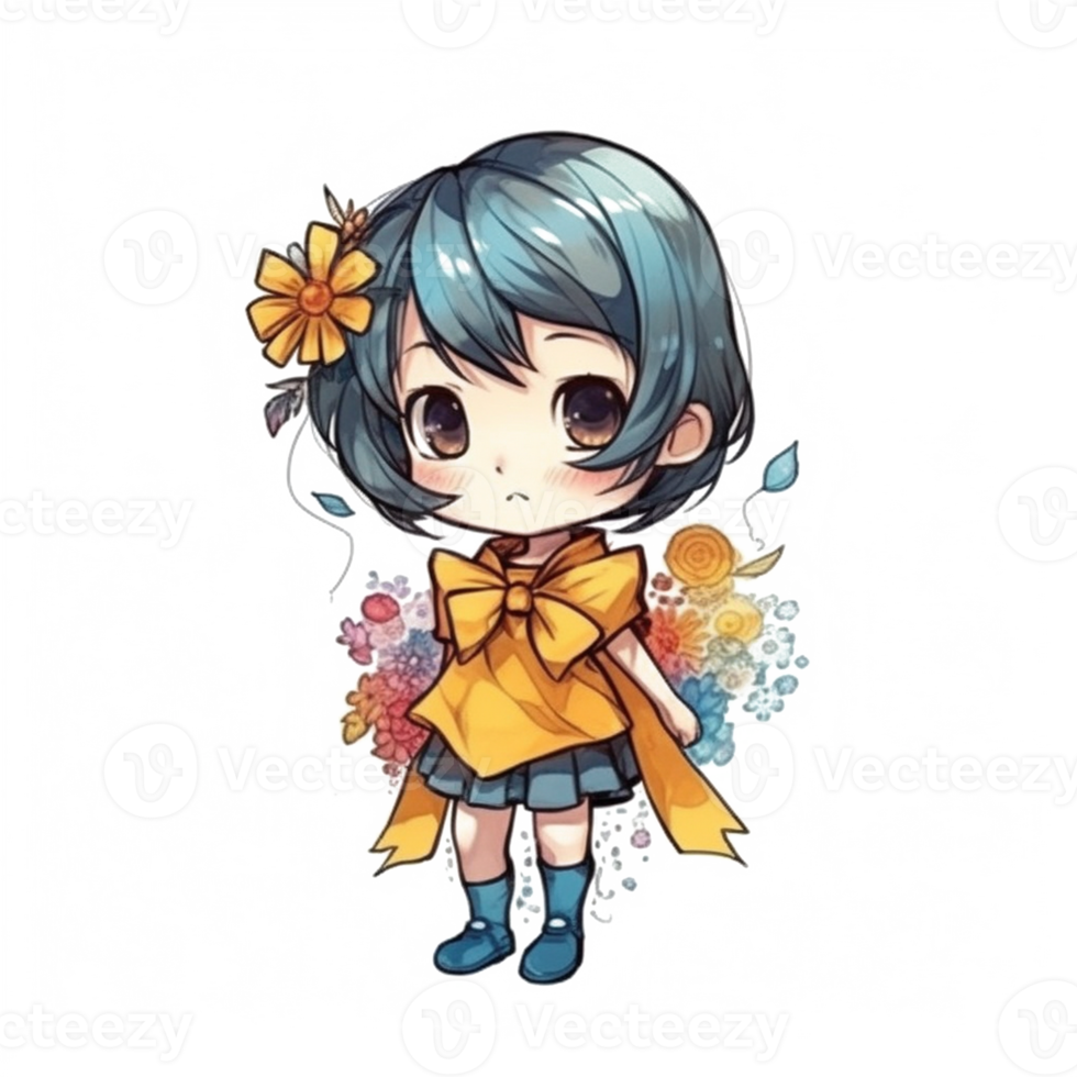 Chibi süß wenig Mädchen png