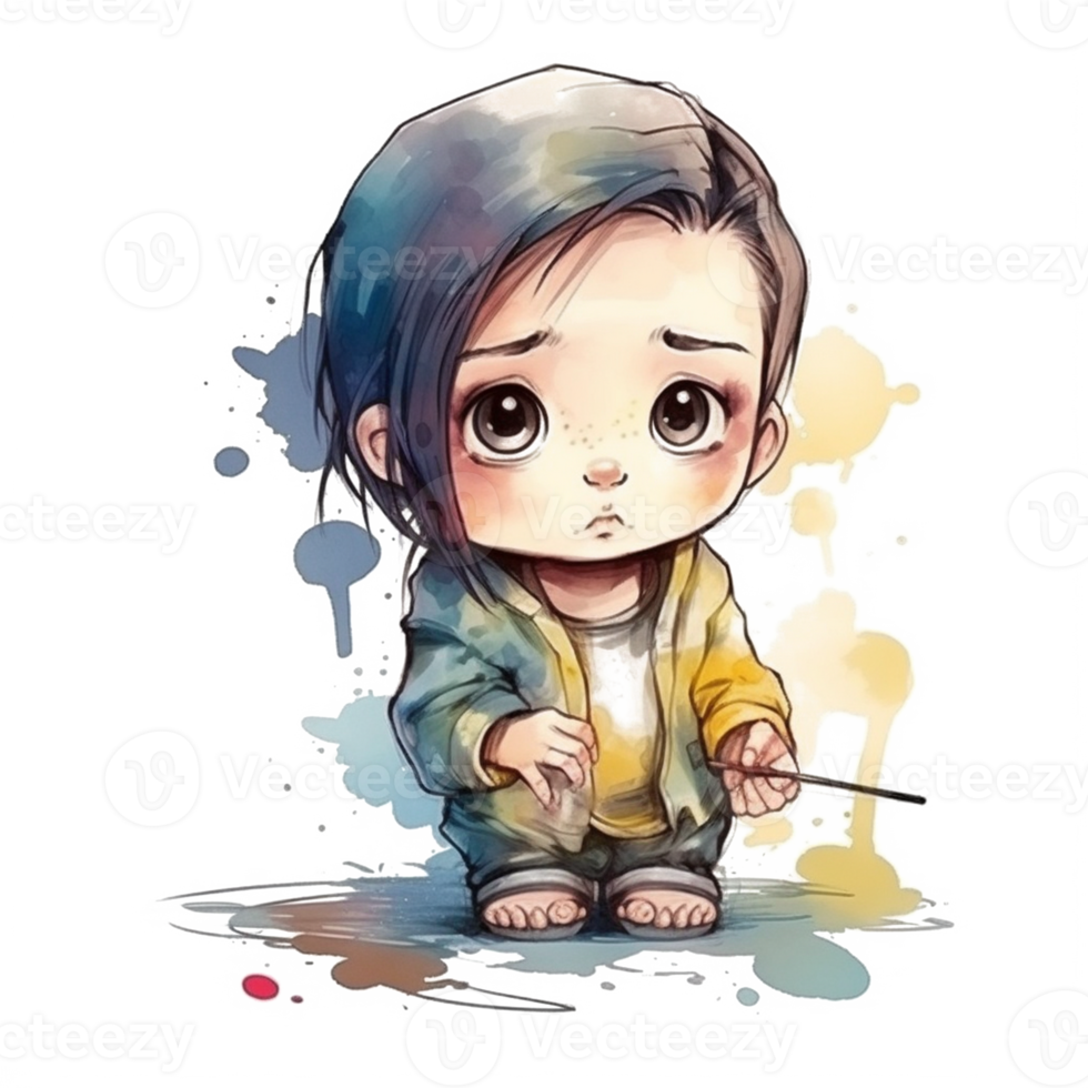 Cute Baby Watercolor png