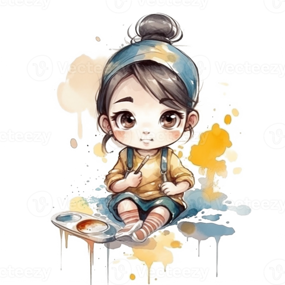 Cute Baby Watercolor png