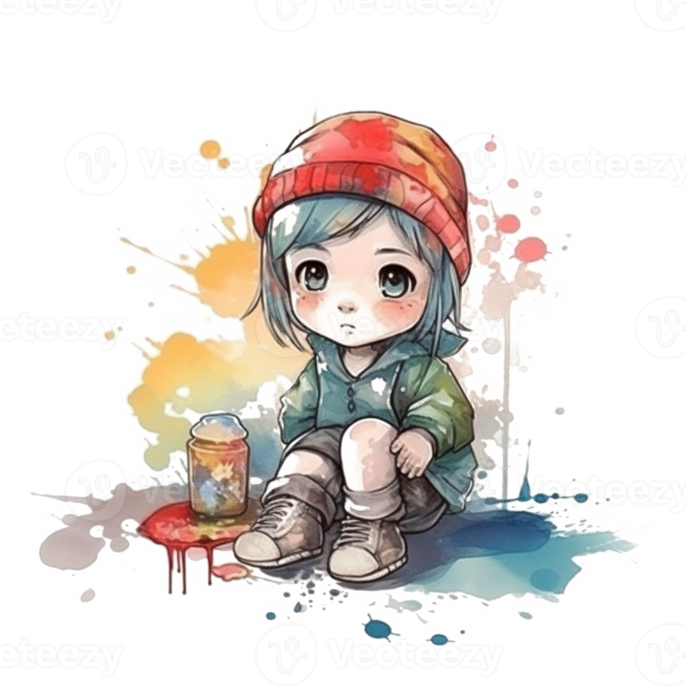 Cute Baby Watercolor png