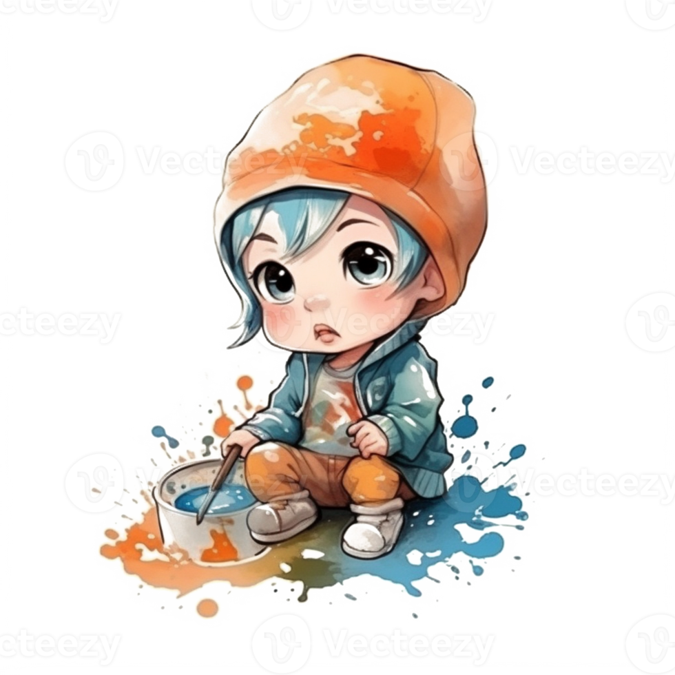 Cute Baby Watercolor png