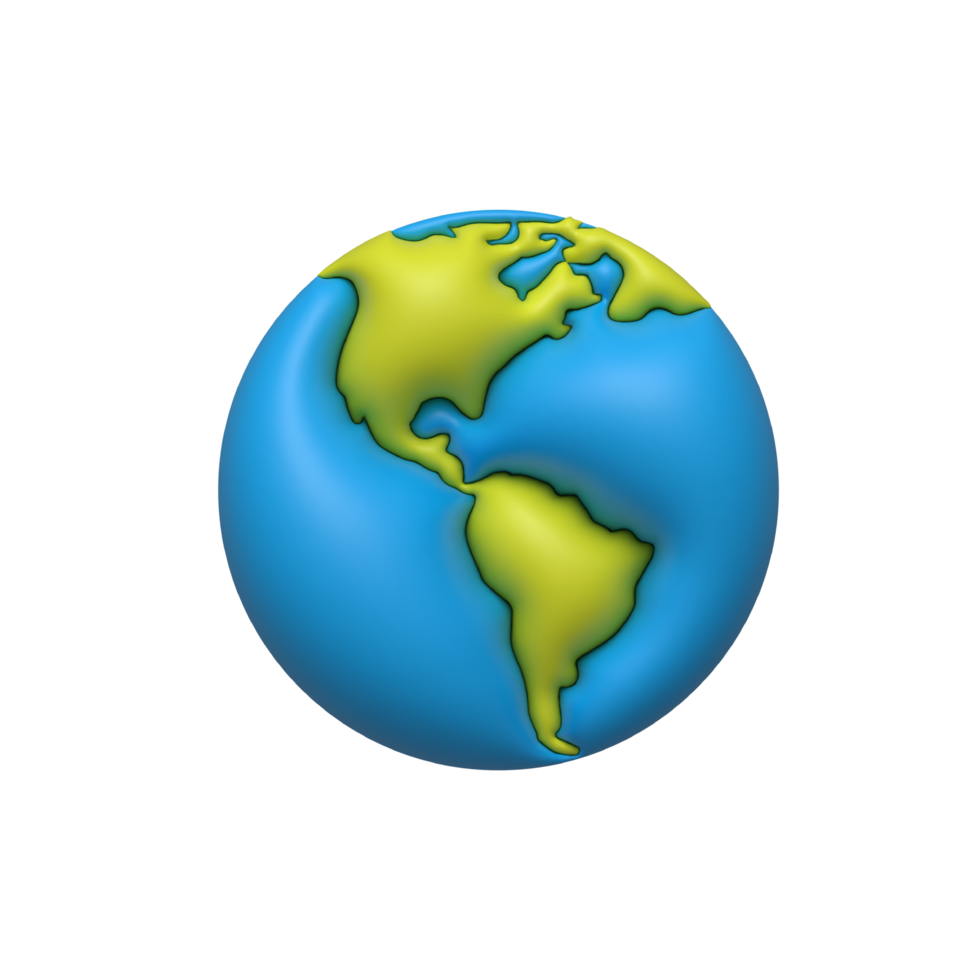 Earth Day. International Mother Earth Day. 3d earth icon illustration png