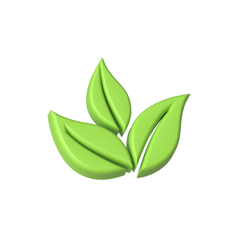 Earth Day. International Mother Earth Day. 3d leaf icon illustration png
