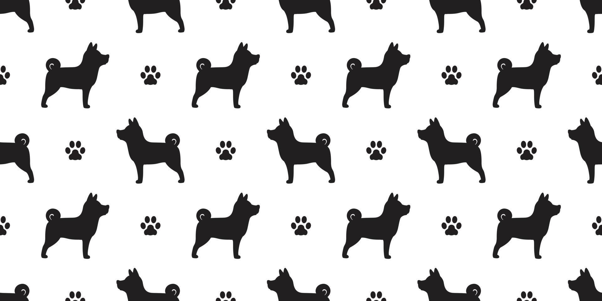 Dog Seamless pattern vector dog paw isolated wallpaper background