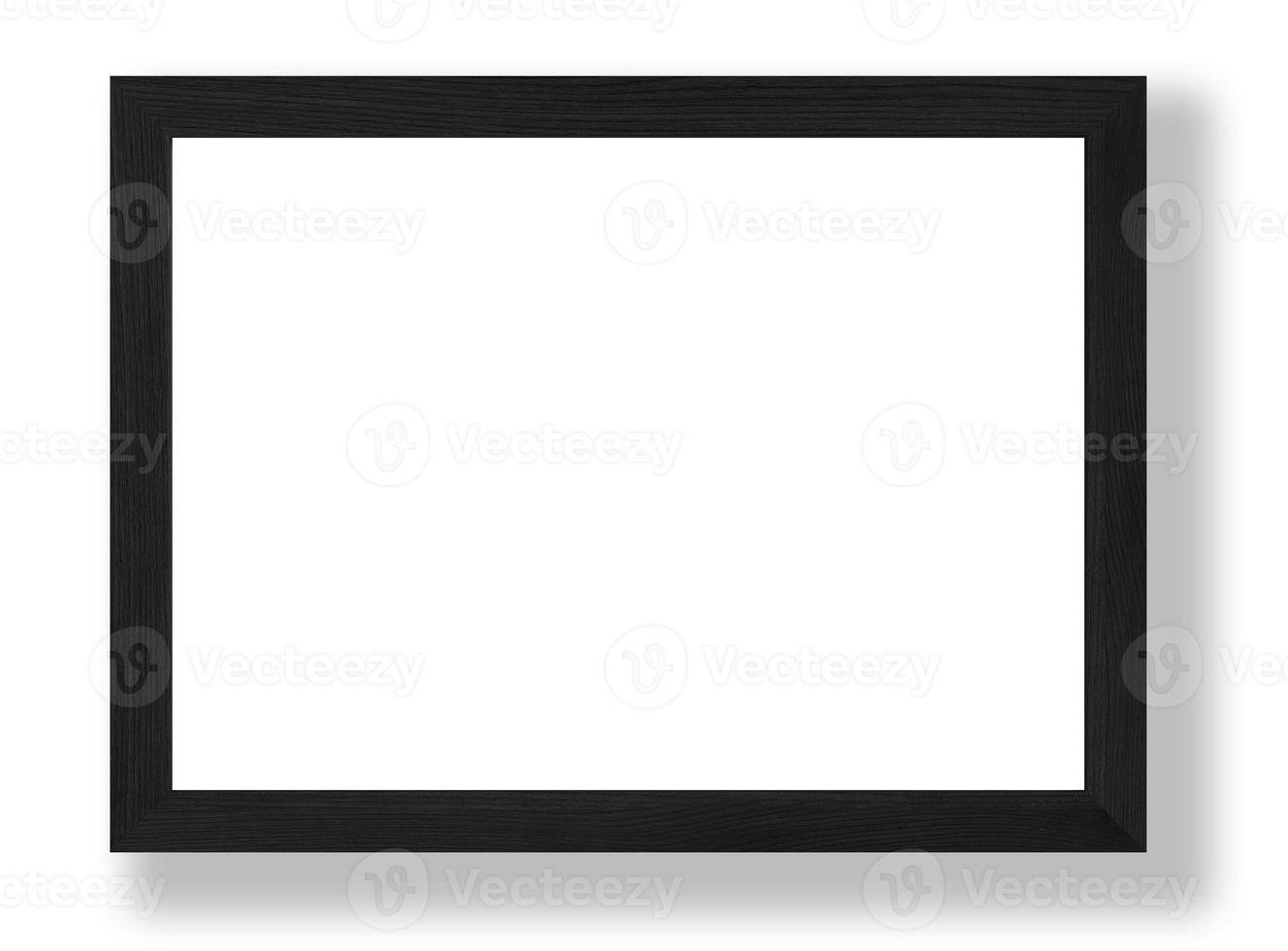 Isolated Photo Frame on White Background, Wooden Frame Mockup