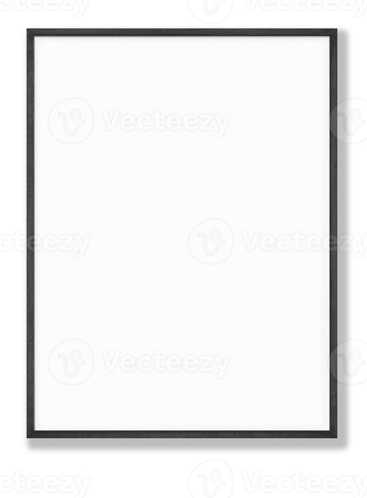 Isolated Photo Frame on White Background, Wooden Frame Mockup