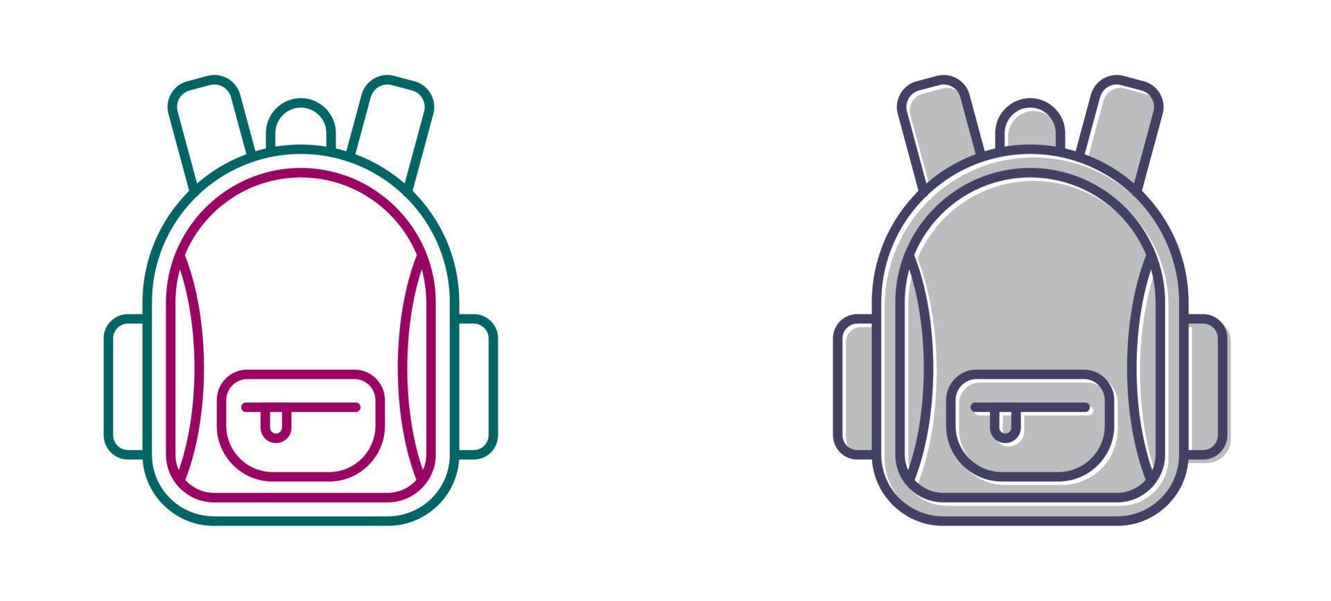 icono de vector de mochila